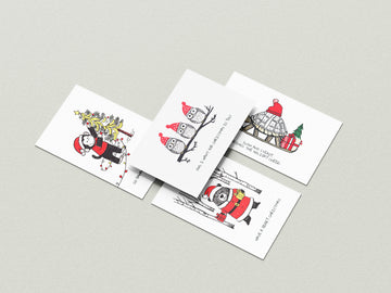 Weihnachtskarten Set "Tales of the season", 4 Stk.